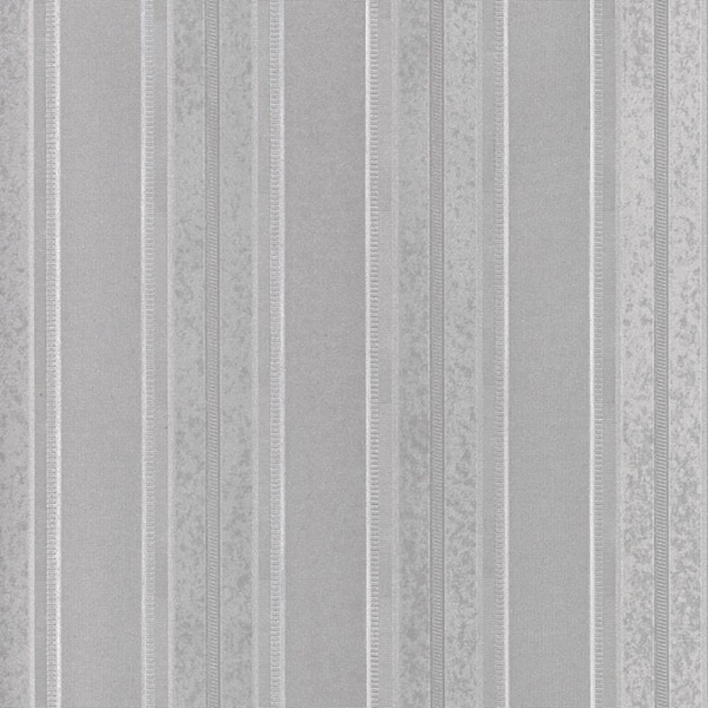 Patton Wallcoverings SB37905 Simply Silks 4 Classic Stripe Emboss Wallpaper in Silver